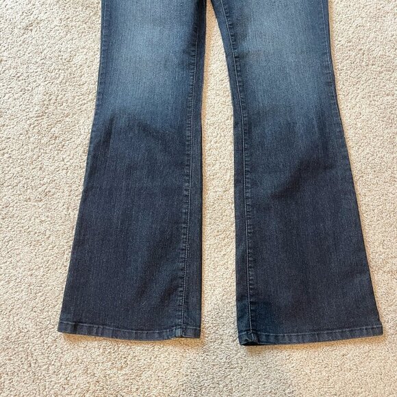NYDJ Jeans Womens Sz 10 Bootcut Embellished Demin Mid Rise Stretch Lift Tuck - Picture 3 of 16
